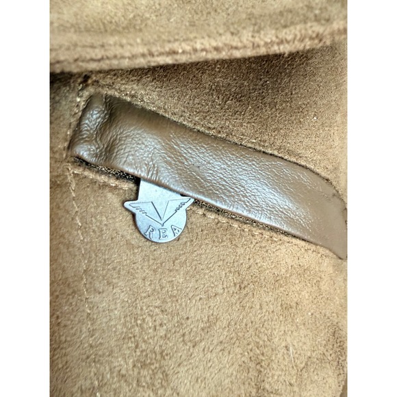 REPORTAGE REA Women's Brown Faux Suede Belted Jacket Size M new with tags - Picture 9 of 12